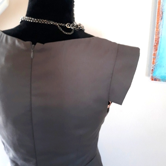 Forever 21 Contemporary/ Brown Square Cut Out Sleeves Dress/ Size Med. - Picture 8 of 11